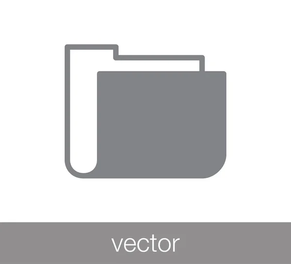 Enkla mappsymbolen — Stock vektor