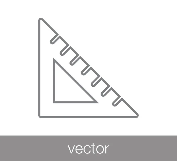 Règle Icône plate — Image vectorielle