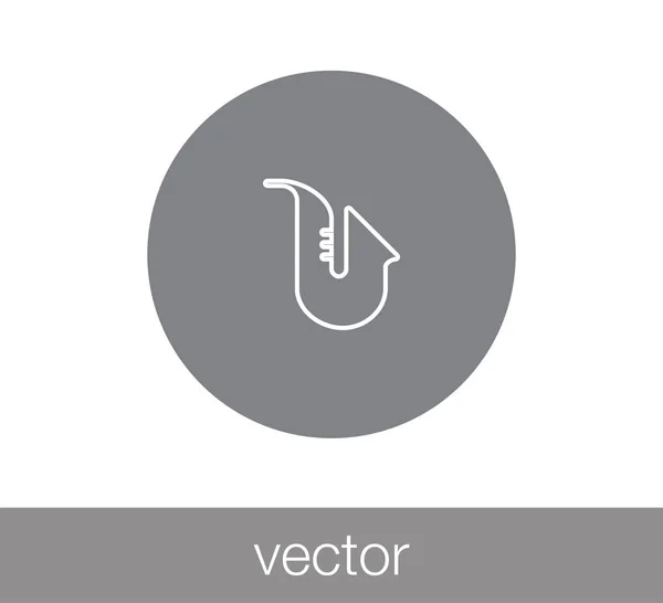Saxofon web aicon. — Stock vektor