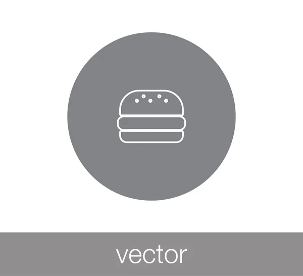 Ilustração ícone hambúrguer — Vetor de Stock