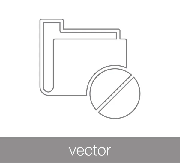 Jednoduché ikony složky — Stockový vektor