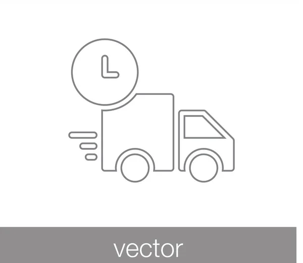 Icona del camion. veicolo logistico — Vettoriale Stock