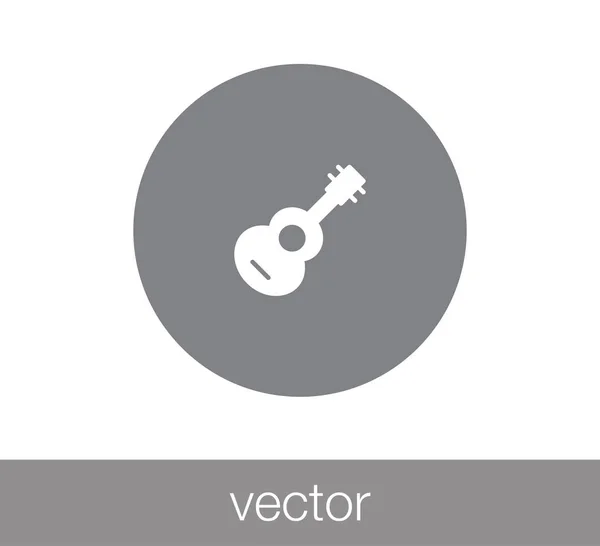 Icono plano de guitarra . — Vector de stock
