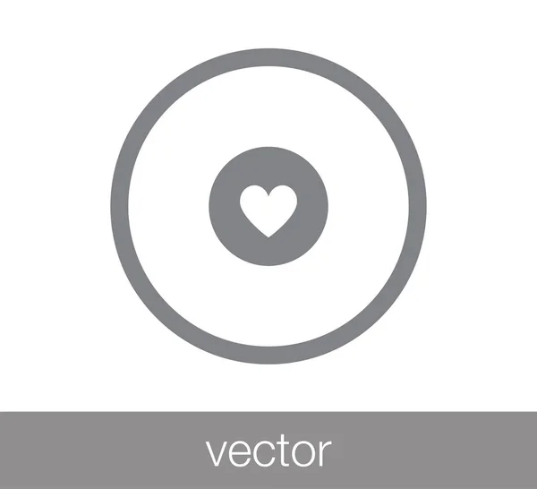 Icono del corazón. como icono — Vector de stock