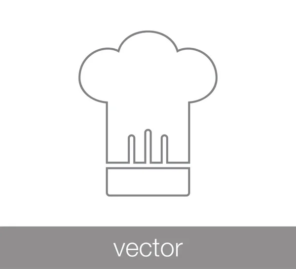 Icono del sombrero del chef — Vector de stock