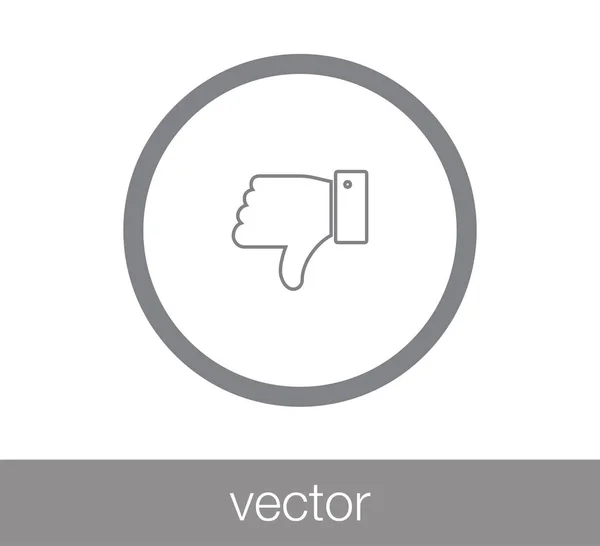 Pulgares abajo icono . — Vector de stock