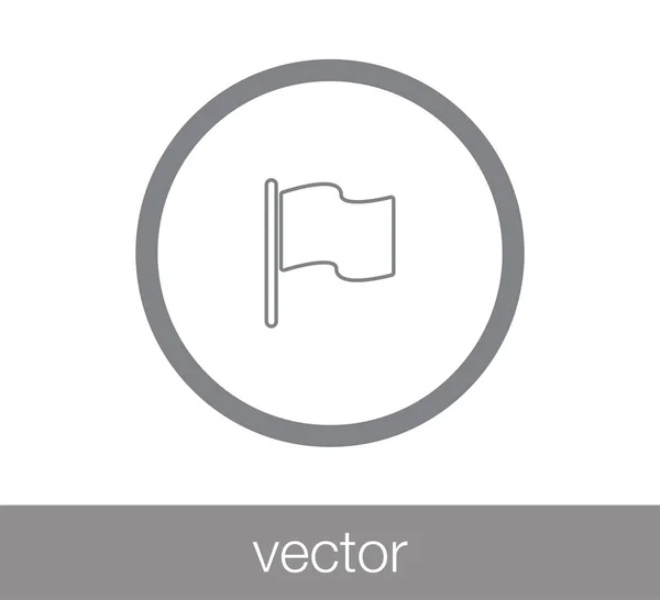 Het pictogram van de vlag. Start concept icoon. — Stockvector