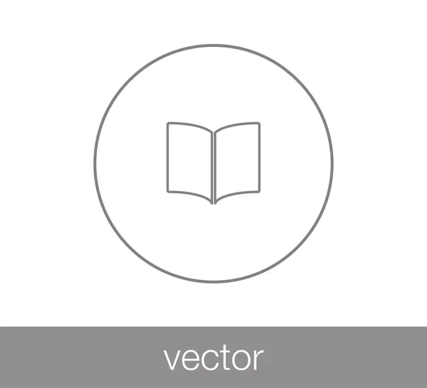 Libro Icono plano. — Vector de stock