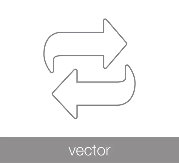 Transferir icono plano . — Vector de stock
