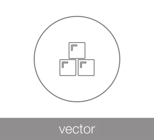 Ilustração do ícone do cubo . — Vetor de Stock