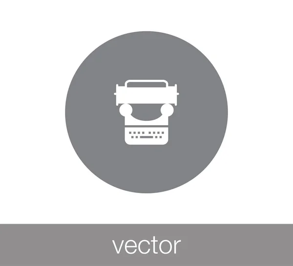 Typewriter flat icon. — Stock Vector