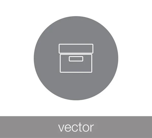 Archive box icon — Stock Vector