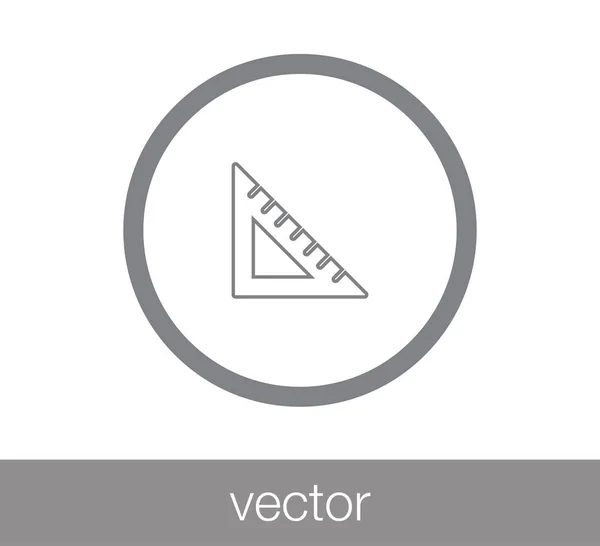 Riglă pictogramă plată — Vector de stoc