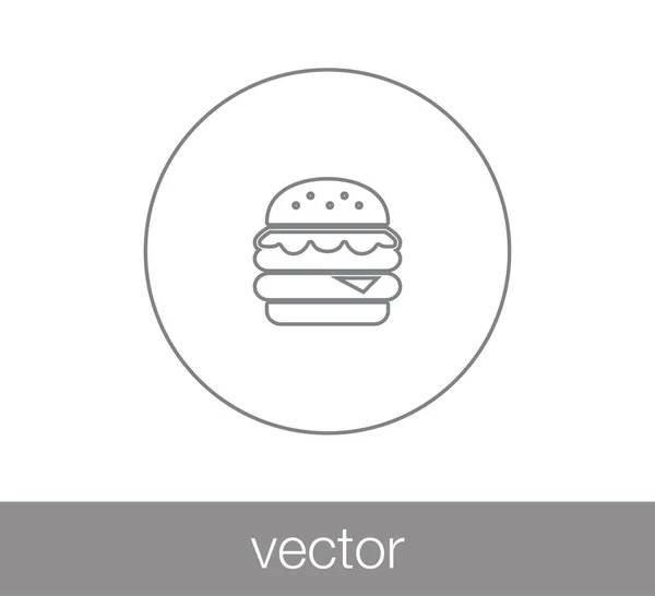 Ilustración de icono de hamburguesa — Archivo Imágenes Vectoriales