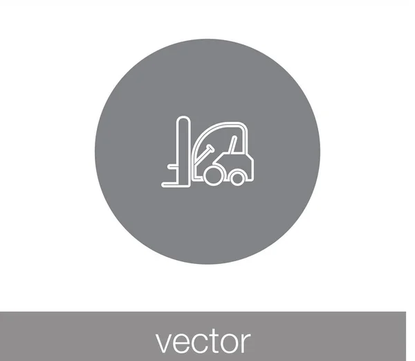 Icono de la carretilla elevadora. icono de entrega . — Vector de stock