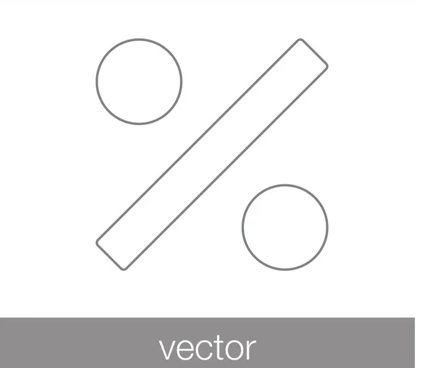 Pourcentage icône signe — Image vectorielle