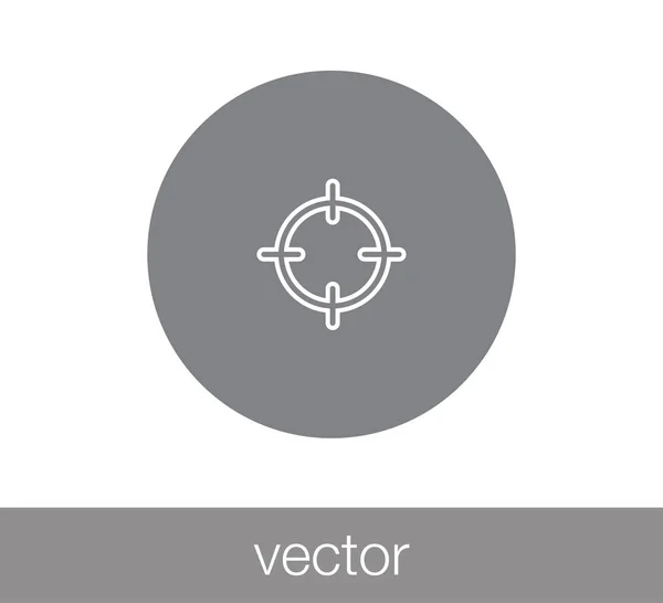 Einfaches Symbol im Visier — Stockvektor