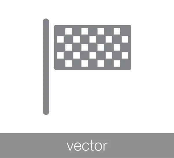 Bandera icono plano . — Vector de stock