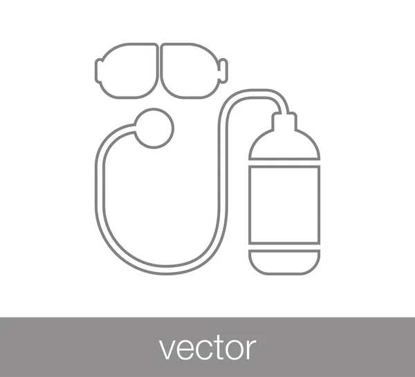 Ícone de máscara de mergulho — Vetor de Stock