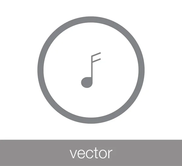 Icono de nota musical. — Vector de stock