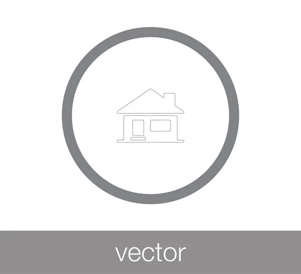 Casa icono web . — Vector de stock