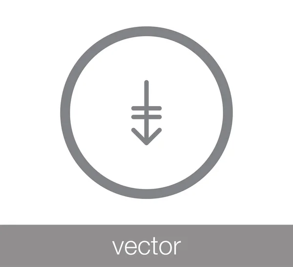 Onderaan pijlpictogram. — Stockvector