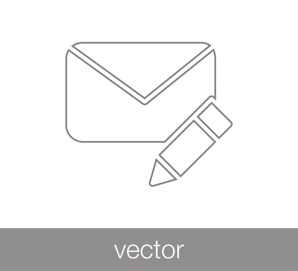 Ikon sederhana email - Stok Vektor