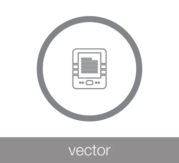 Icono plano del comprimido — Vector de stock