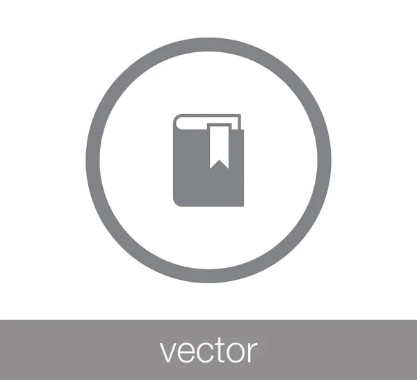 Libro Icono plano. — Vector de stock