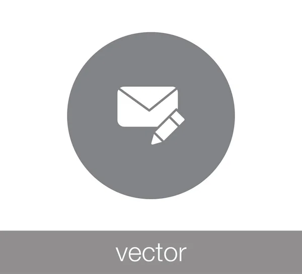 Ícone simples e-mail — Vetor de Stock