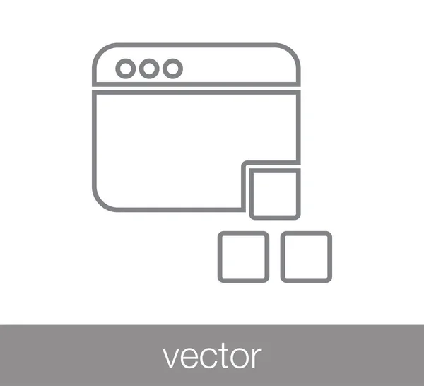 Ícone da janela. Ícone de programação —  Vetores de Stock