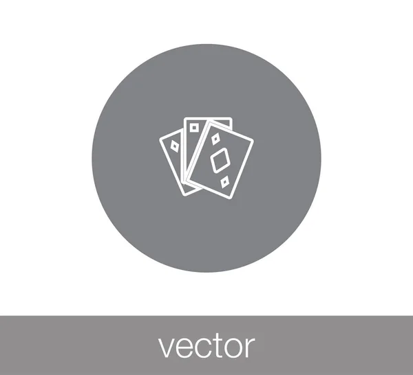 Ícone de cartas de jogar . — Vetor de Stock