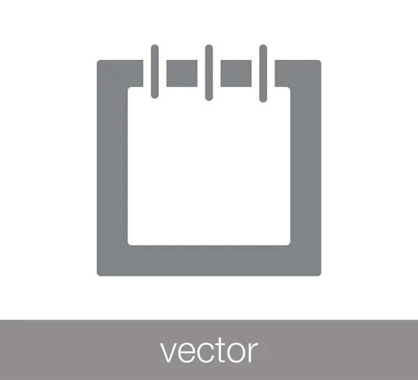 Cuaderno icono plano. — Vector de stock