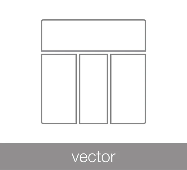 Ícone de layout de slides — Vetor de Stock