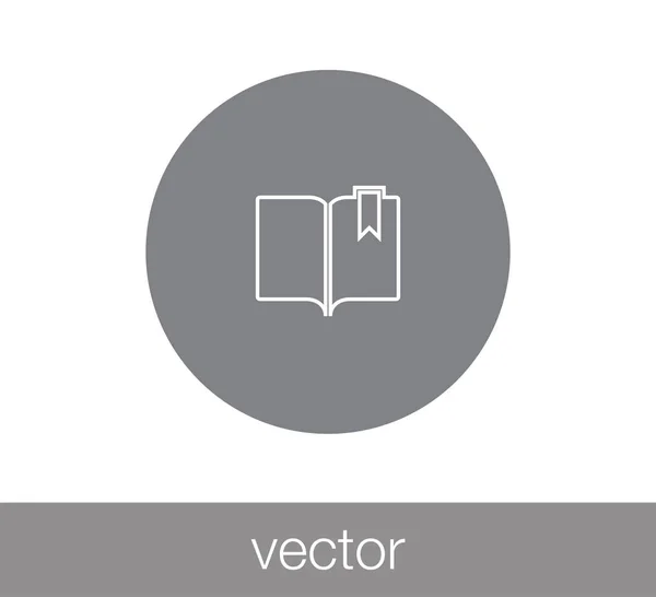 Livro Flat Icon. — Vetor de Stock