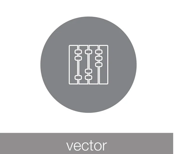 Icône de calculatrice. Signe économique . — Image vectorielle