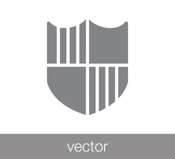 Escudo icono de protección. — Vector de stock