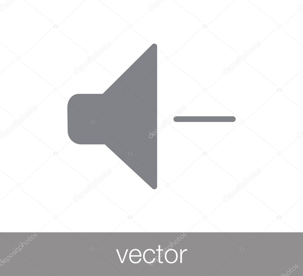 Disminuir icono de volumen .