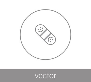 Alçı düz simgesi.