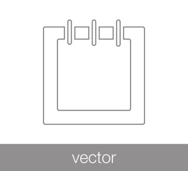Not defteri düz simgesi.