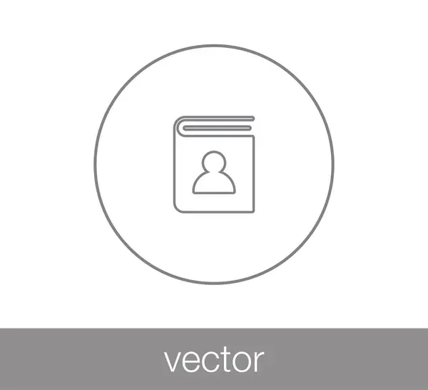 Icono de la guía telefónica . — Vector de stock