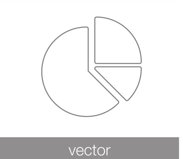 Kuchendiagramm-Symbol. — Stockvektor