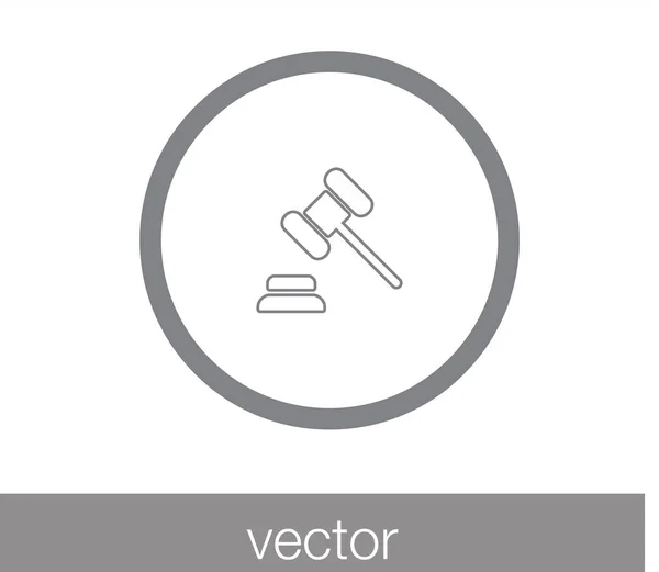 Ícone de martelo justiça . —  Vetores de Stock