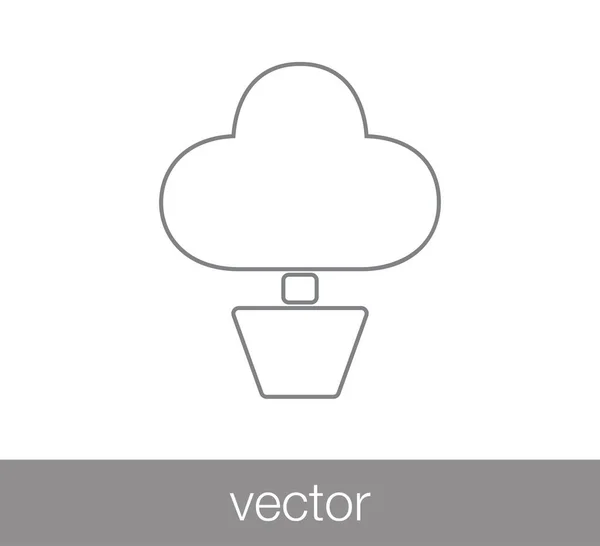 Árbol icono web . — Vector de stock