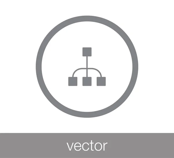 Hierarchie ikona. Ikona sítě. — Stockový vektor