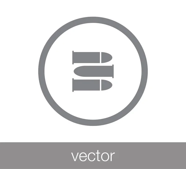 Icono de línea de balas — Vector de stock