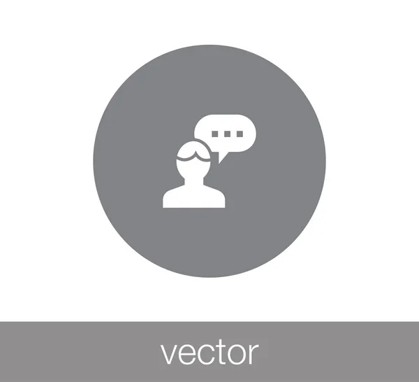 Chat-pictogram. Pictogram van de commentaar. — Stockvector