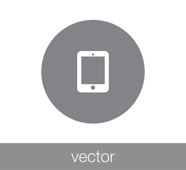 Icono plano del comprimido — Vector de stock