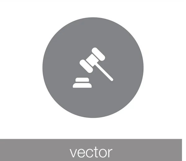 Ikona kladivo spravedlnost. — Stockový vektor
