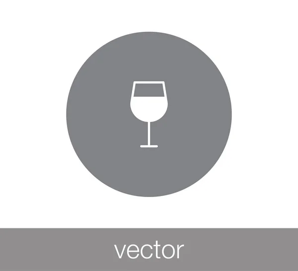 Vidro de Ícone de vinho — Vetor de Stock